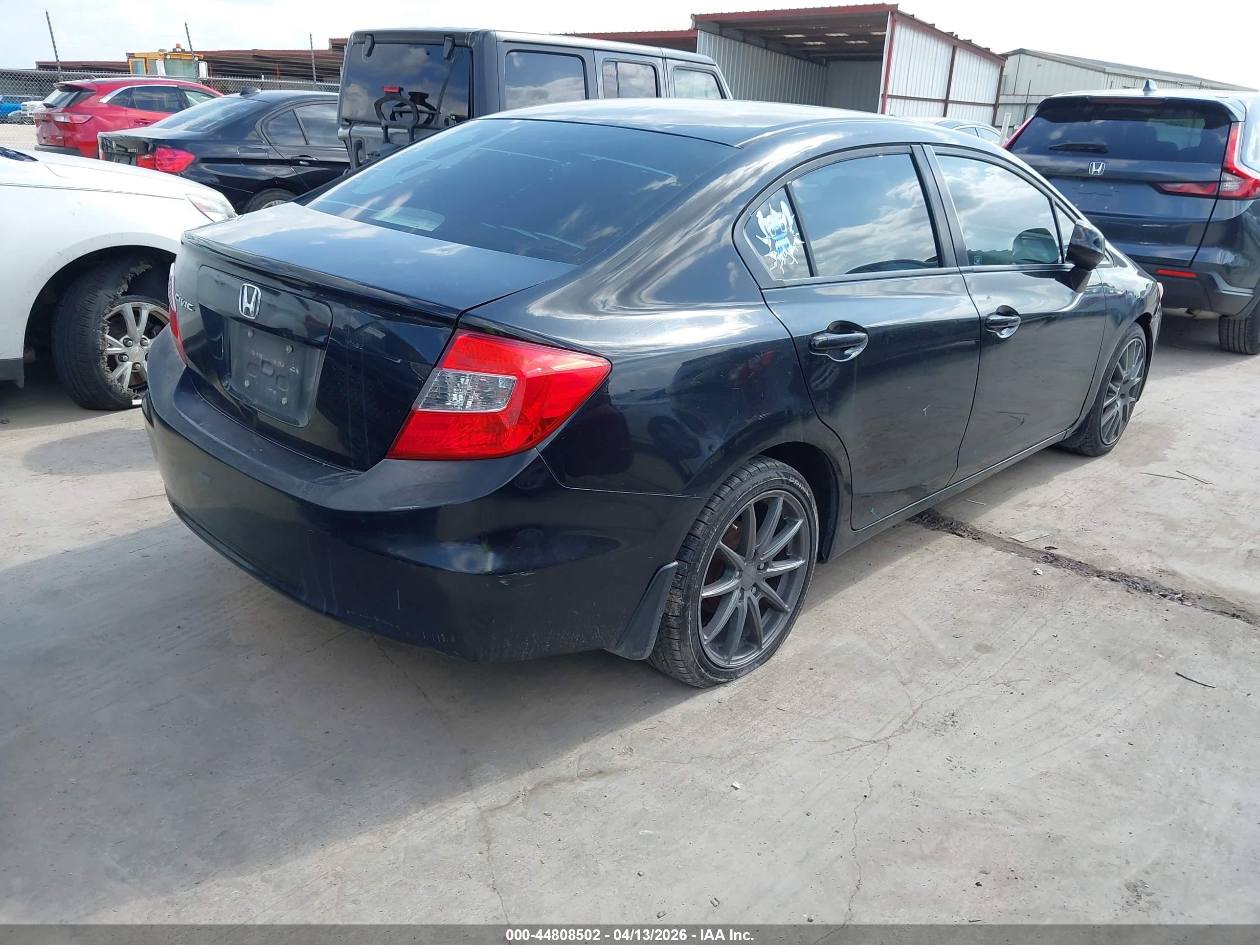 2012 Honda Civic Lx Black vin: 2HGFB2F56CH303496