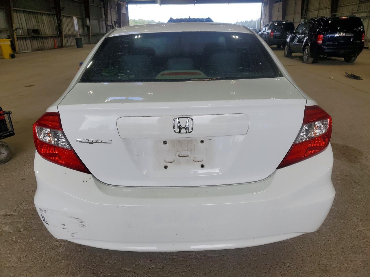 2012 Honda Civic Lx White vin: 2HGFB2F56CH314210