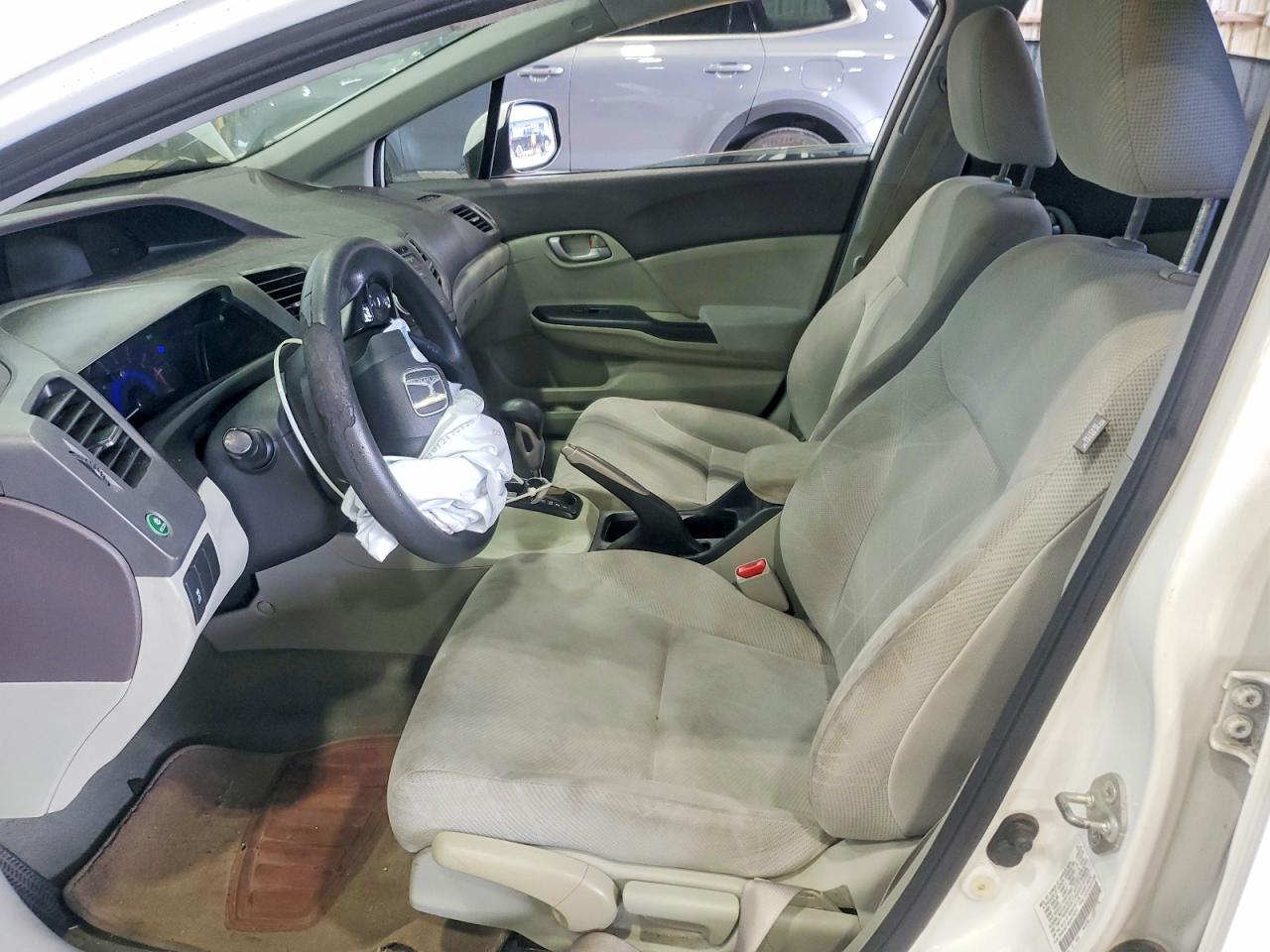 2012 Honda Civic Lx White vin: 2HGFB2F56CH314210