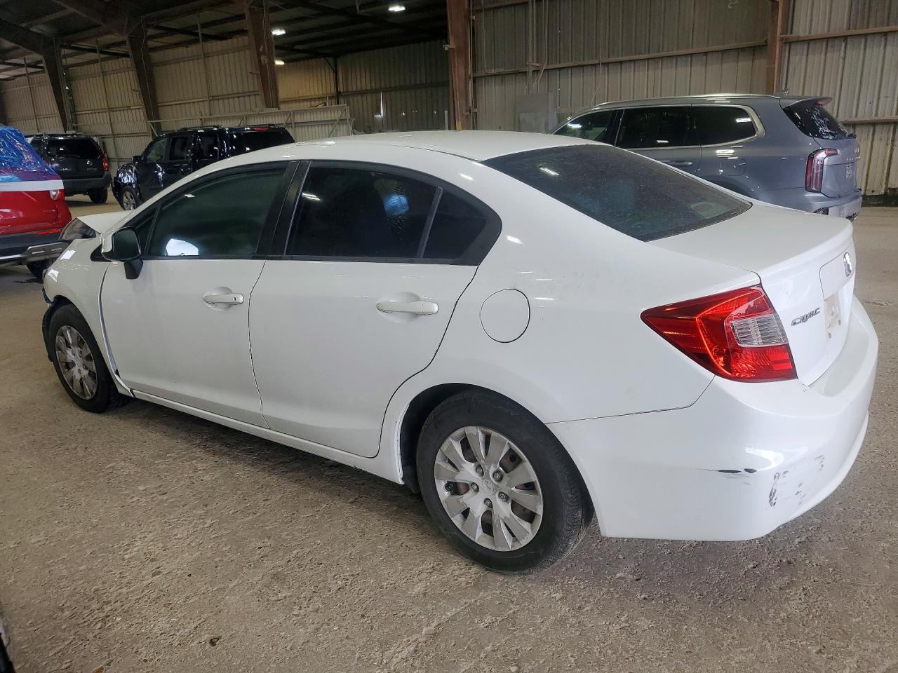2012 Honda Civic Lx White vin: 2HGFB2F56CH314210
