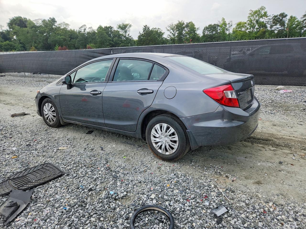 2012 Honda Civic Lx Gray vin: 2HGFB2F56CH317625