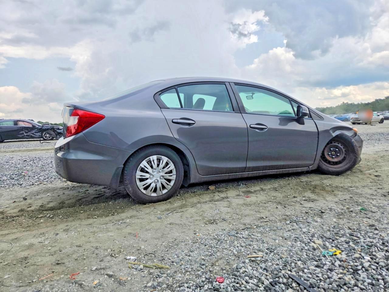 2012 Honda Civic Lx Gray vin: 2HGFB2F56CH317625