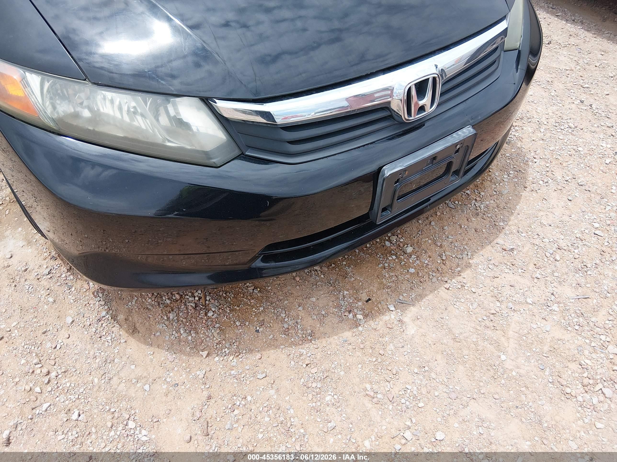 2012 Honda Civic Lx Black vin: 2HGFB2F56CH328107