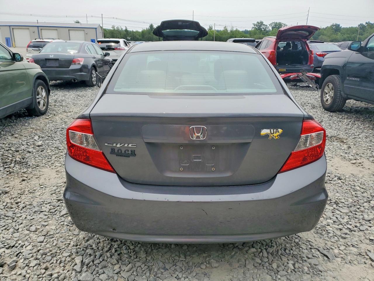 2012 Honda Civic Lx Gray vin: 2HGFB2F56CH523608