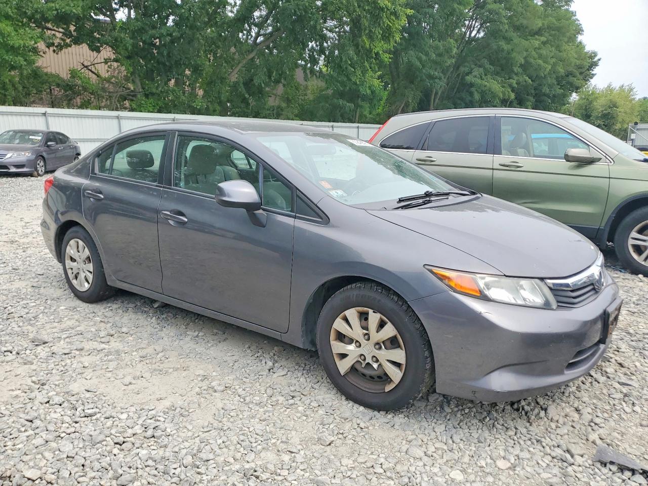 2012 Honda Civic Lx Gray vin: 2HGFB2F56CH523608
