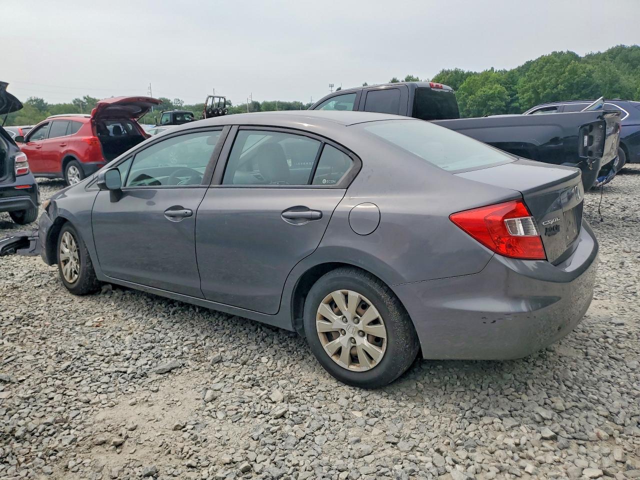2012 Honda Civic Lx Gray vin: 2HGFB2F56CH523608