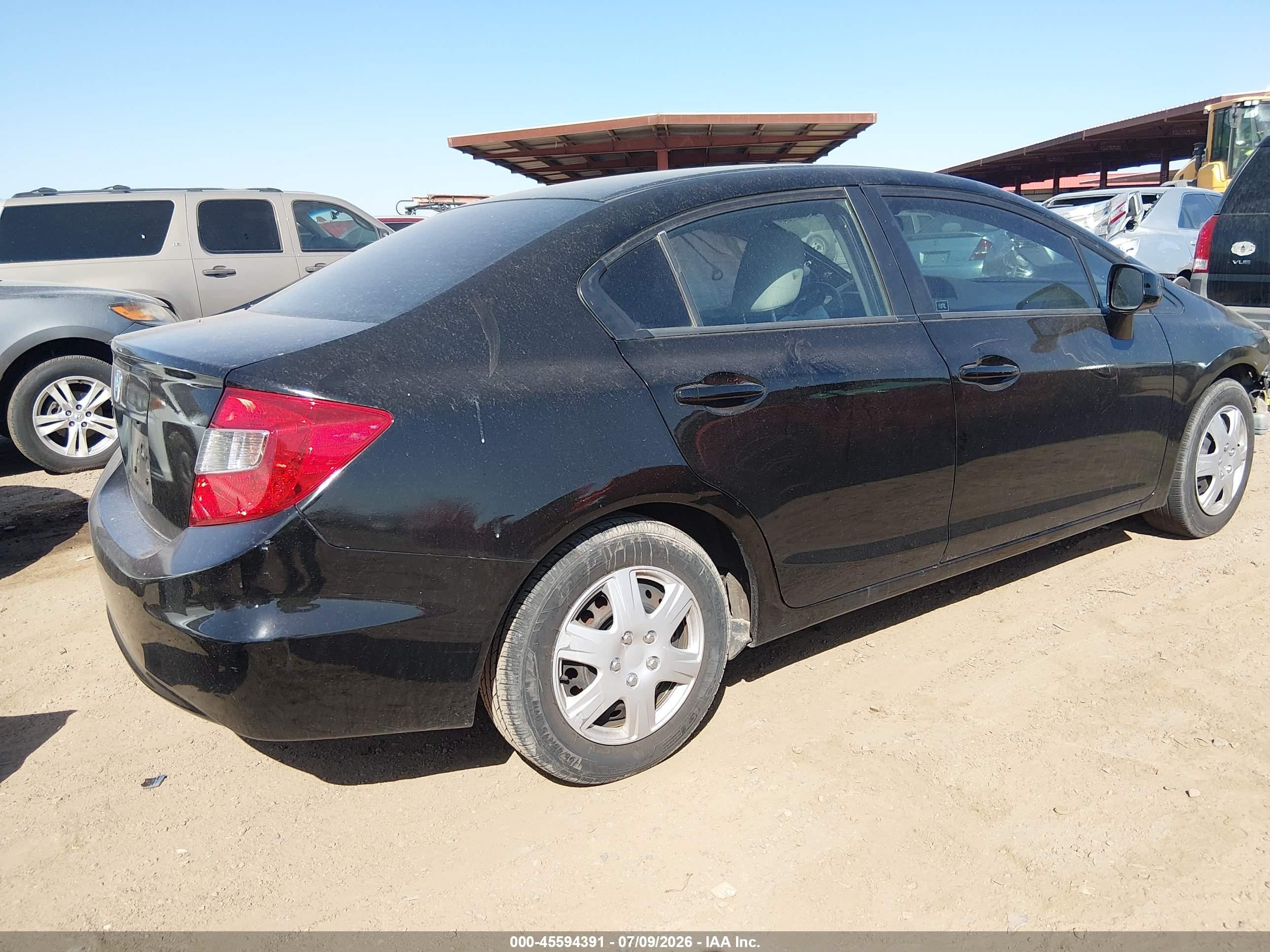 2012 Honda Civic Lx Черный vin: 2HGFB2F56CH527190