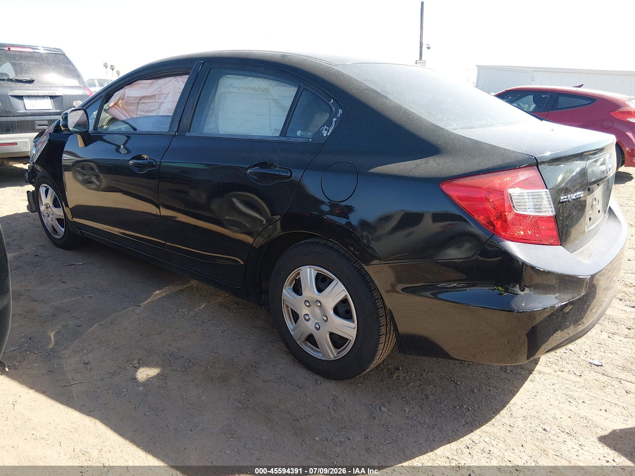 2012 Honda Civic Lx Черный vin: 2HGFB2F56CH527190