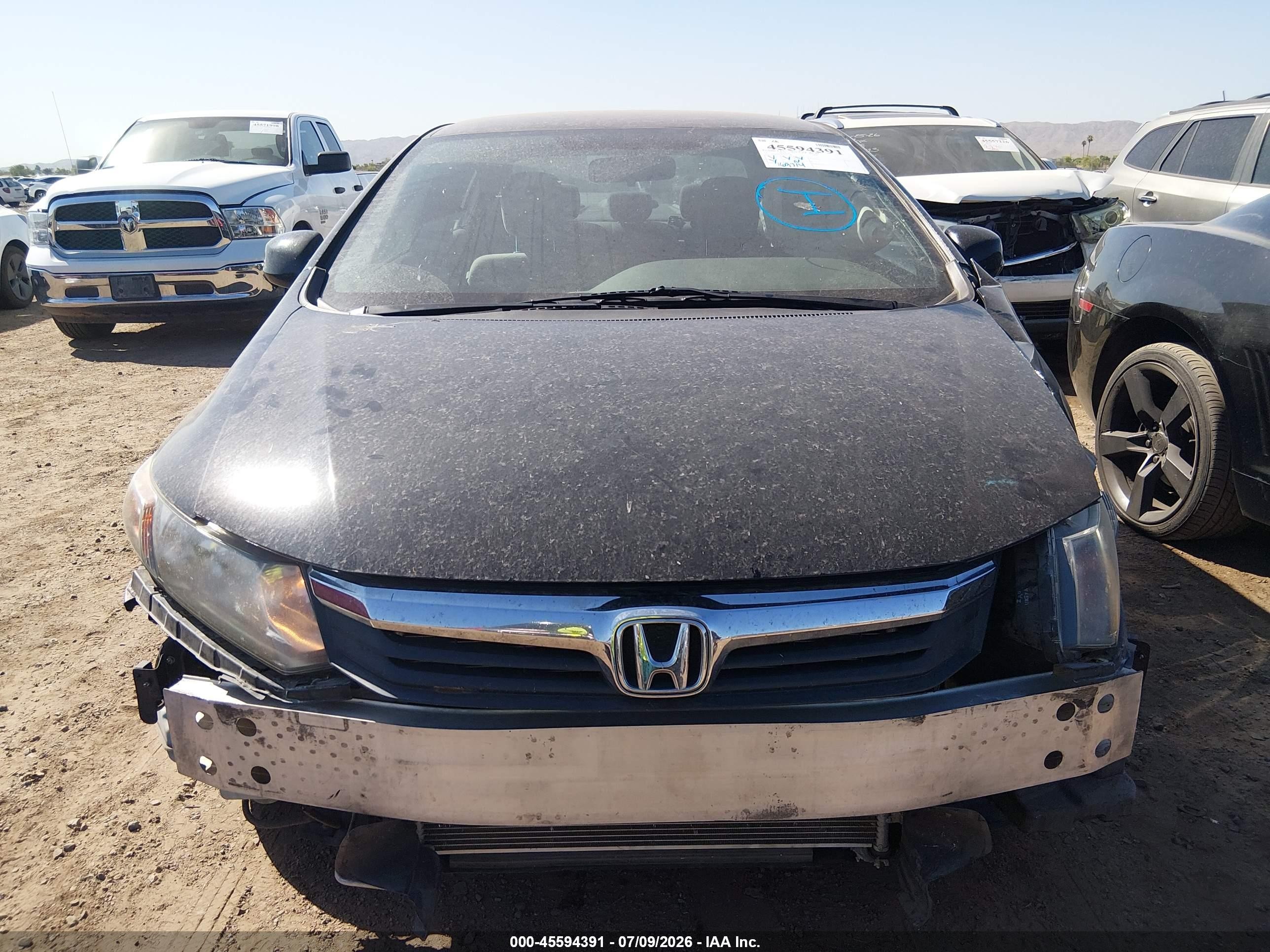 2012 Honda Civic Lx Черный vin: 2HGFB2F56CH527190