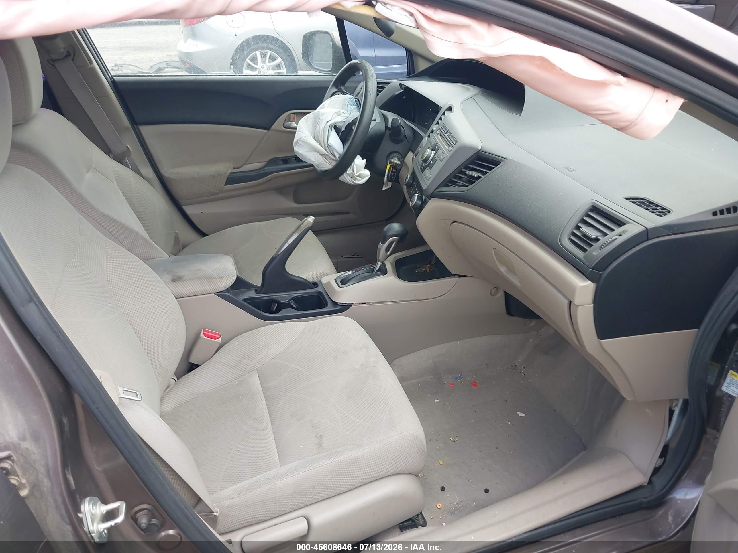 2012 Honda Civic Lx Gray vin: 2HGFB2F56CH529263