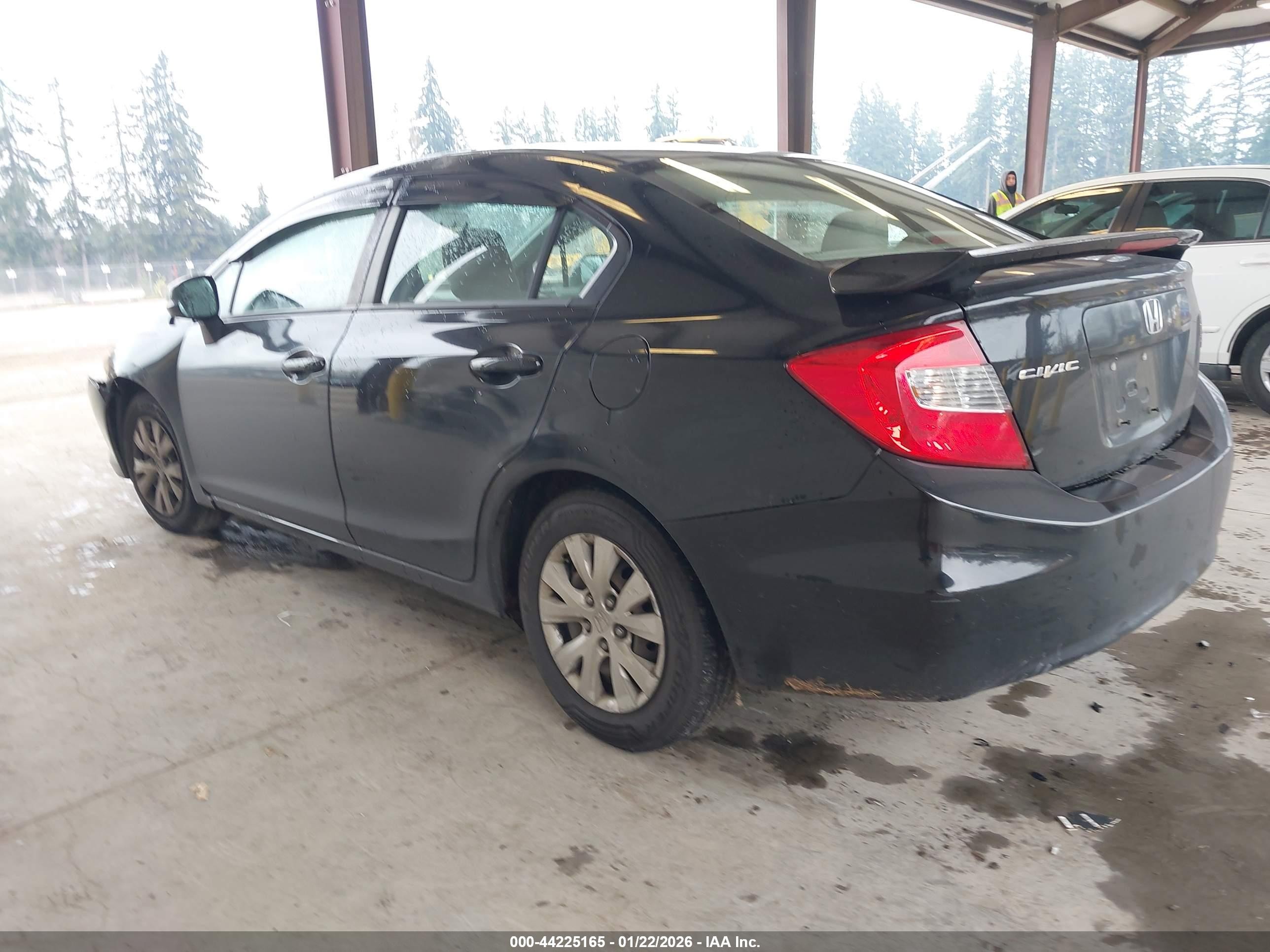 2012 Honda Civic Lx Black vin: 2HGFB2F56CH540327