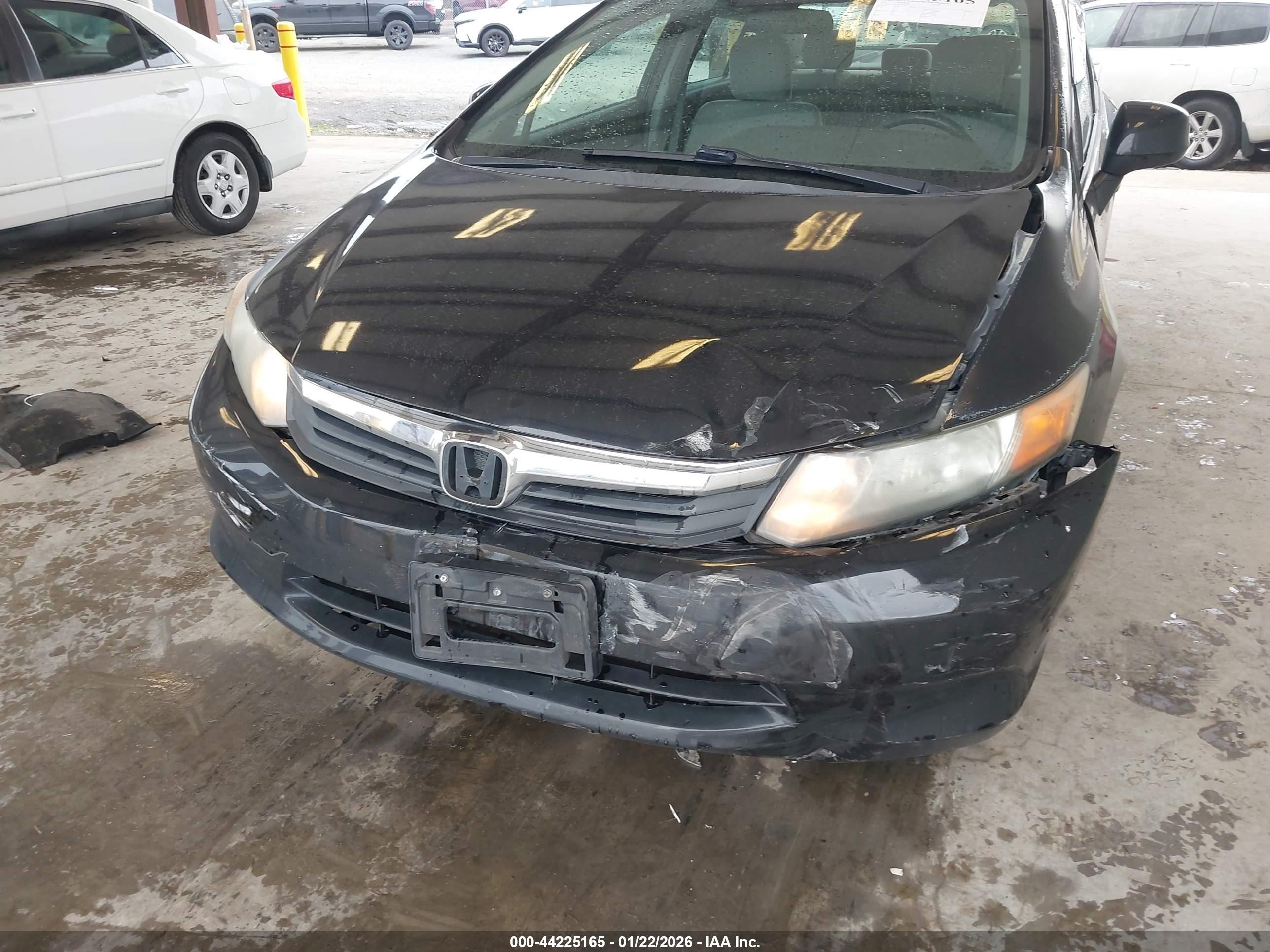 2012 Honda Civic Lx Black vin: 2HGFB2F56CH540327