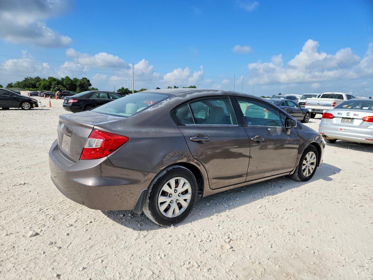 2012 Honda Civic Lx Gray vin: 2HGFB2F56CH547973