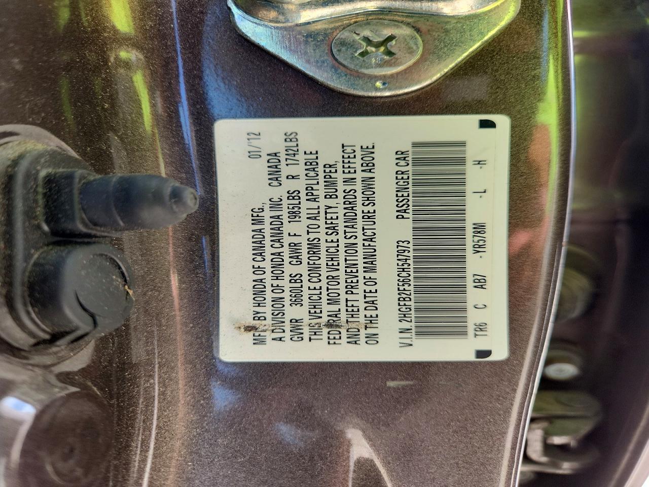 2012 Honda Civic Lx Gray vin: 2HGFB2F56CH547973