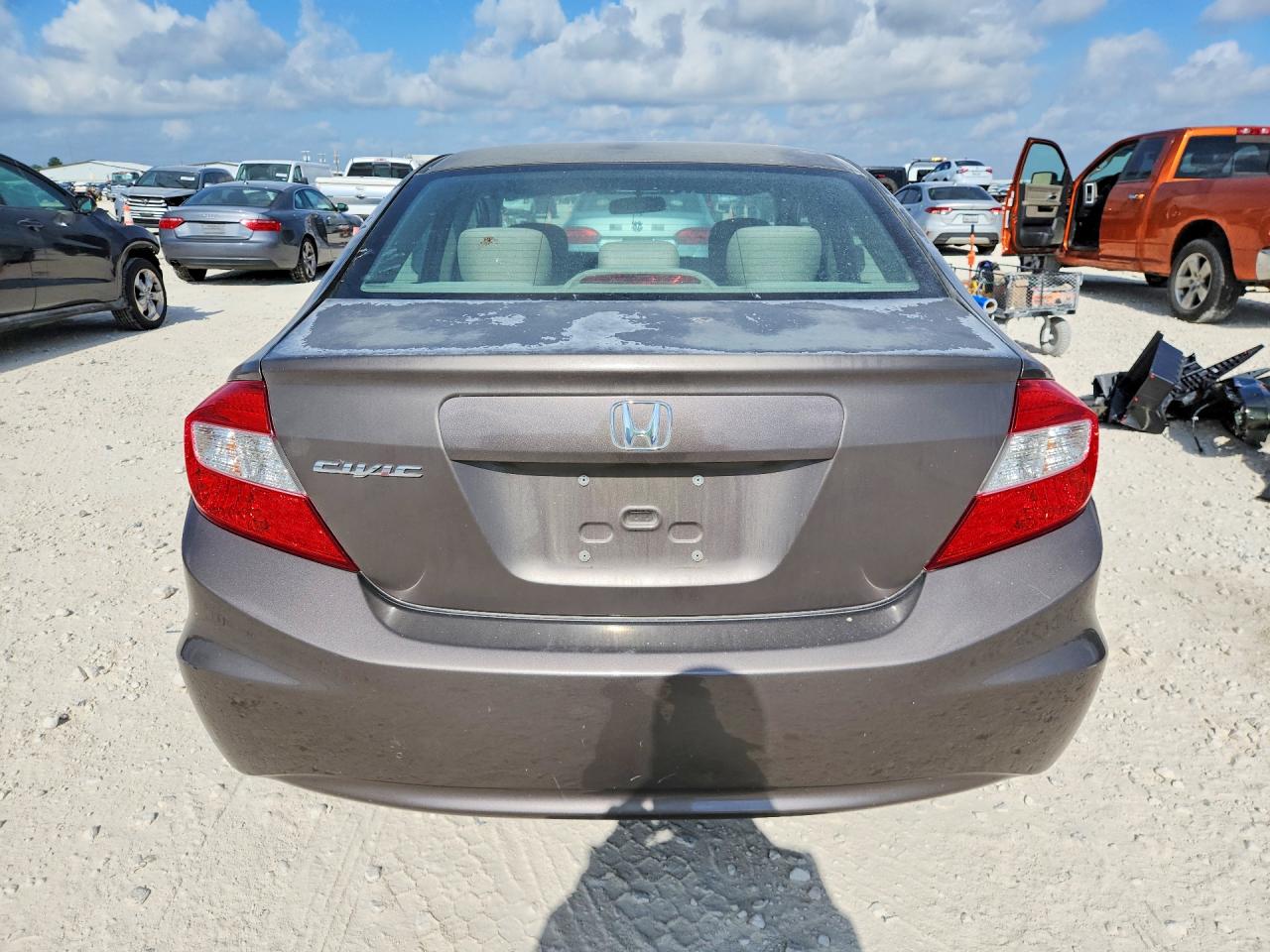 2012 Honda Civic Lx Gray vin: 2HGFB2F56CH547973