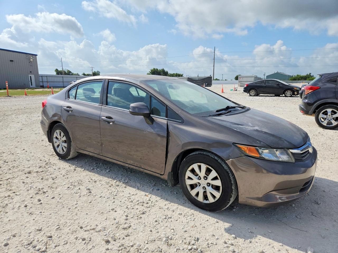 2012 Honda Civic Lx Gray vin: 2HGFB2F56CH547973