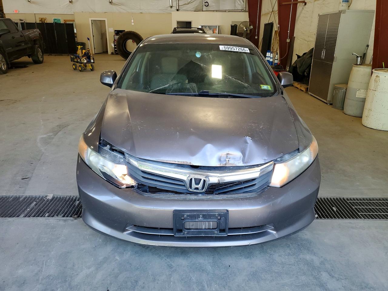 2012 Honda Civic Lx Gray vin: 2HGFB2F56CH552333