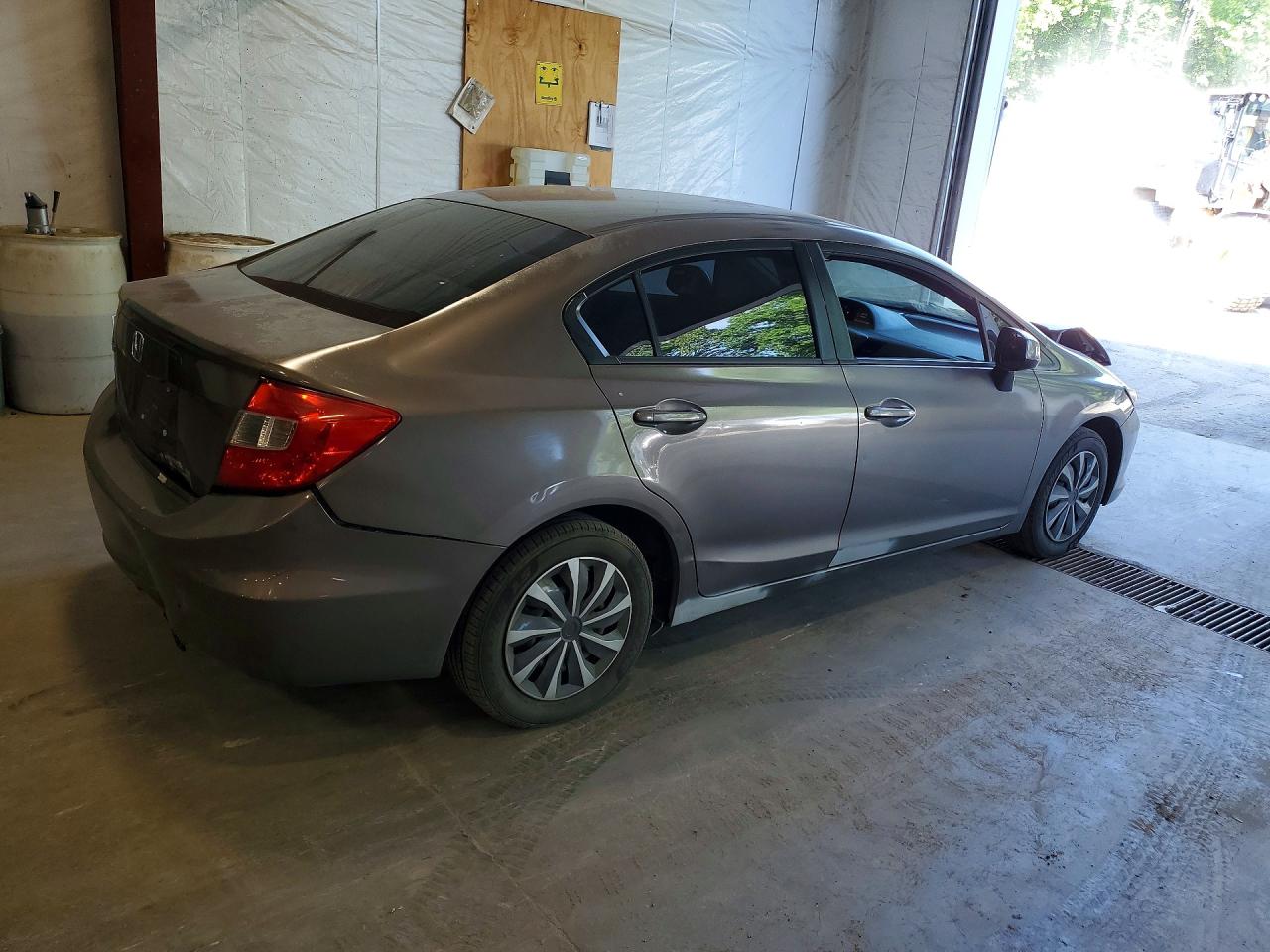 2012 Honda Civic Lx Gray vin: 2HGFB2F56CH552333
