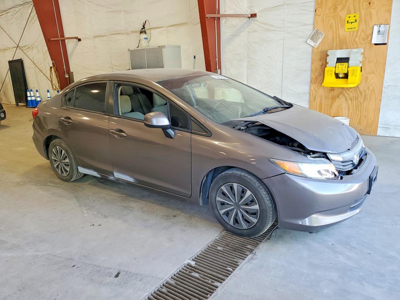 2012 Honda Civic Lx Gray vin: 2HGFB2F56CH552333