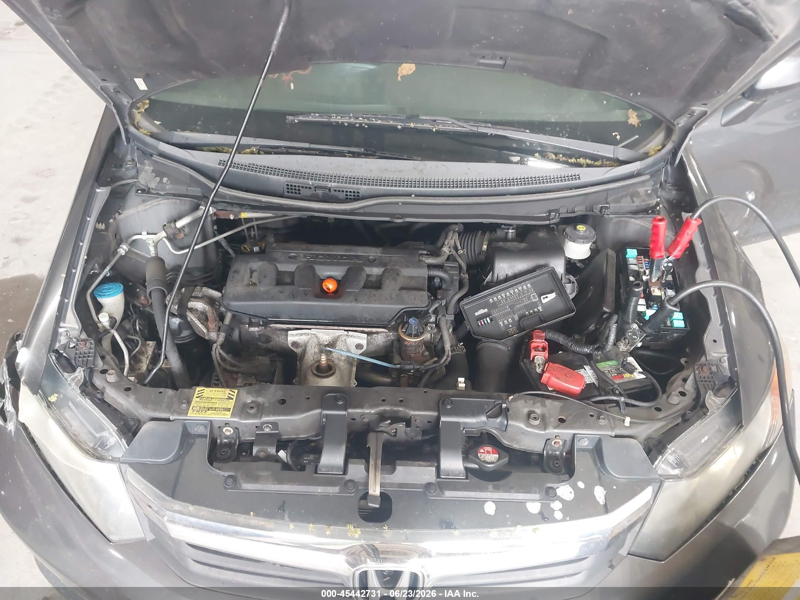 2012 Honda Civic Lx Gray vin: 2HGFB2F56CH558097