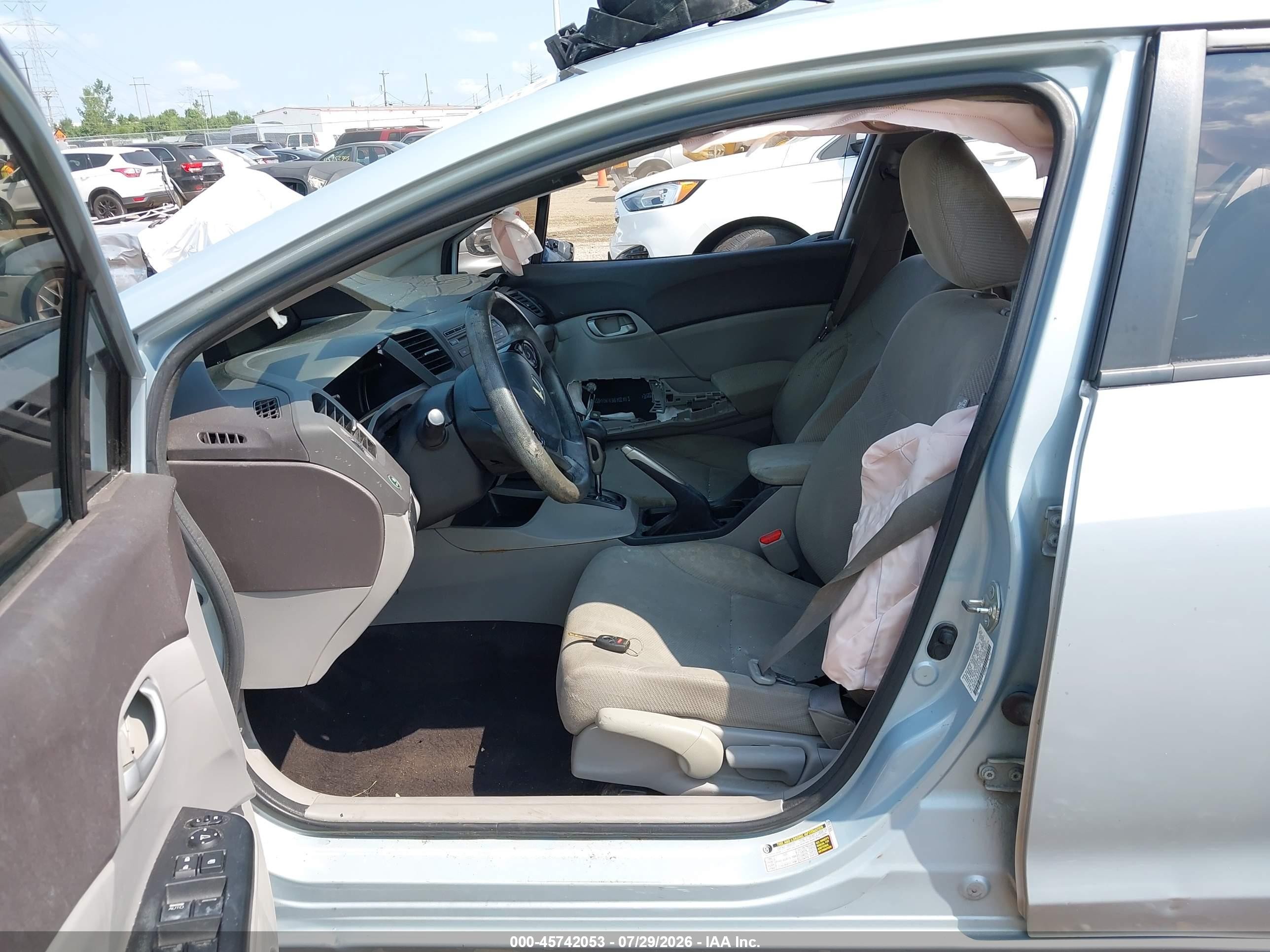 2012 Honda Civic Lx Silver vin: 2HGFB2F56CH559444
