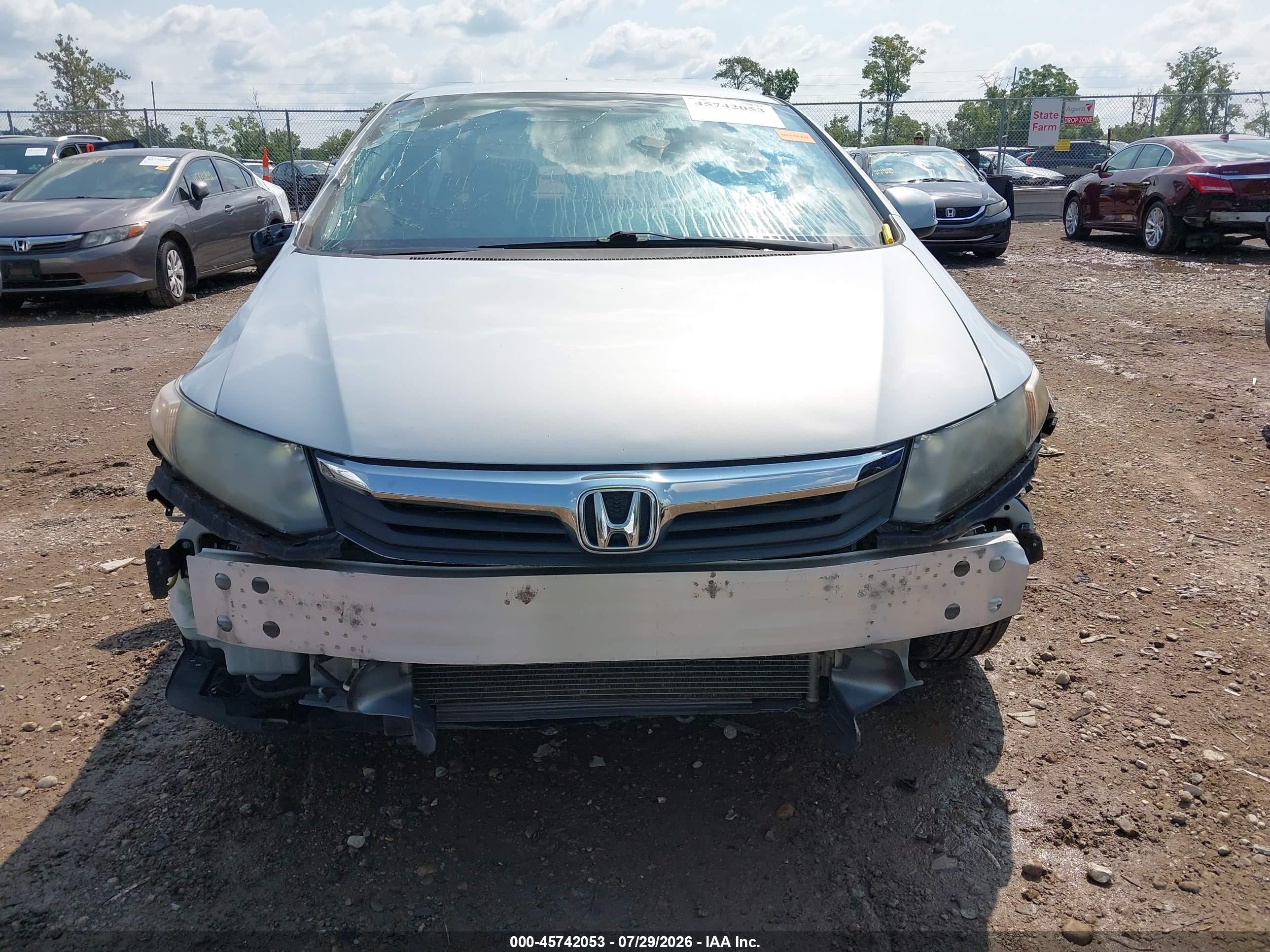 2012 Honda Civic Lx Silver vin: 2HGFB2F56CH559444