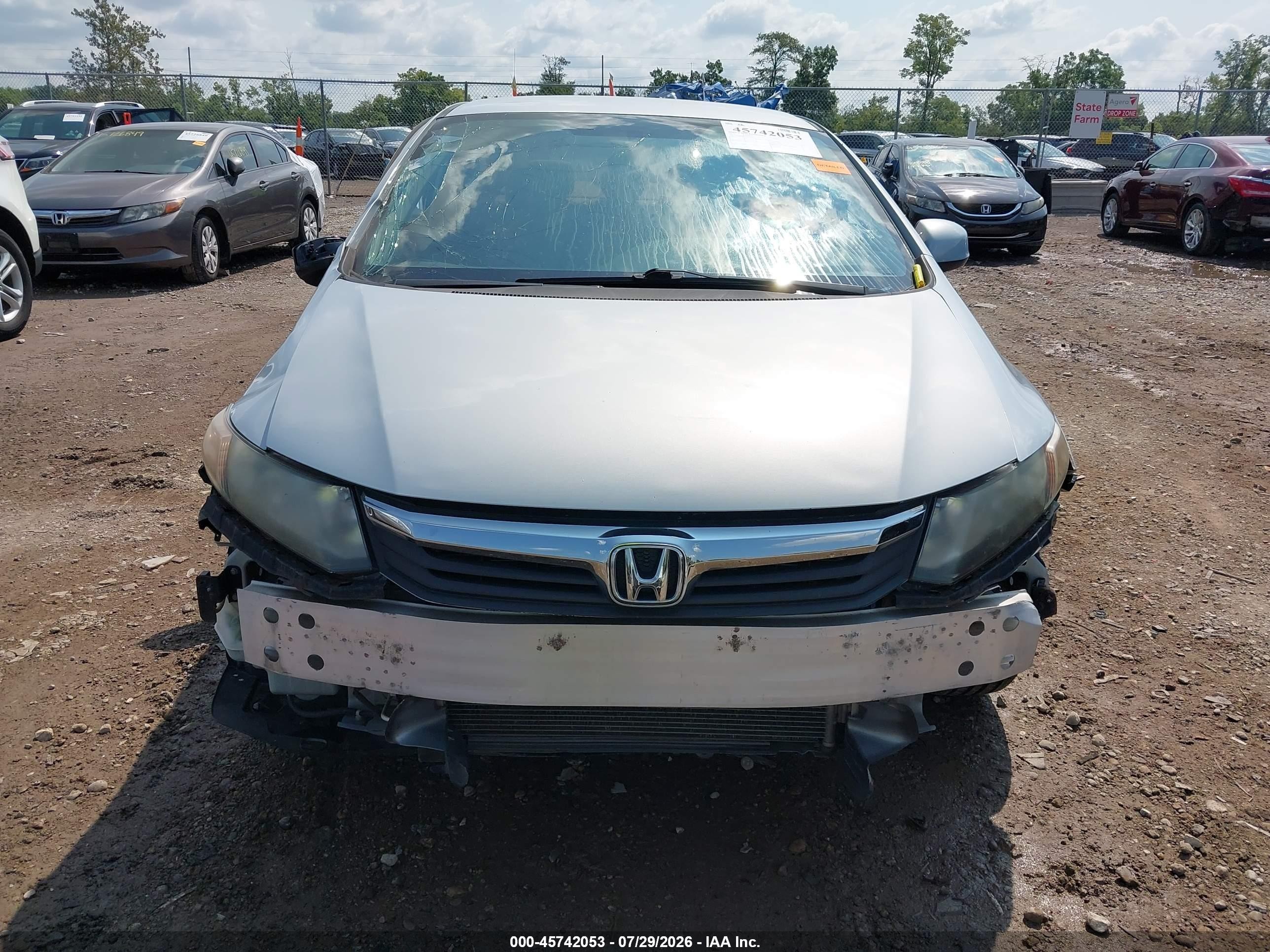 2012 Honda Civic Lx Silver vin: 2HGFB2F56CH559444