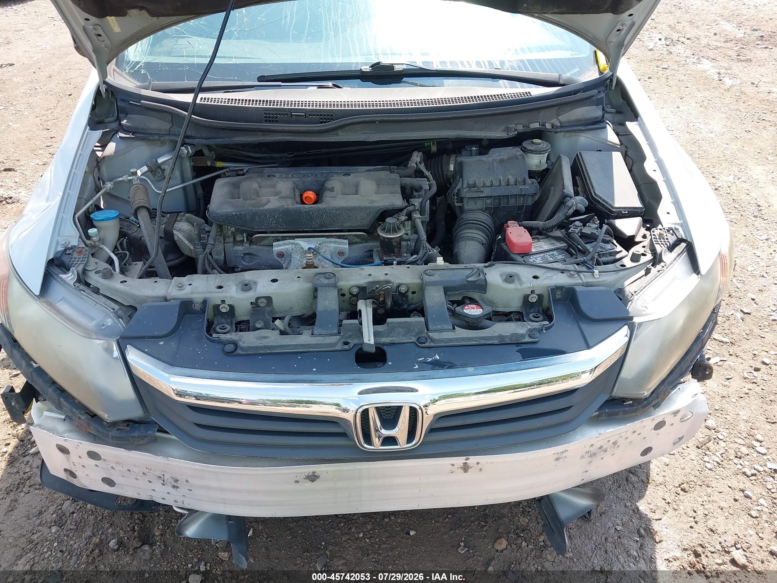 2012 Honda Civic Lx Silver vin: 2HGFB2F56CH559444
