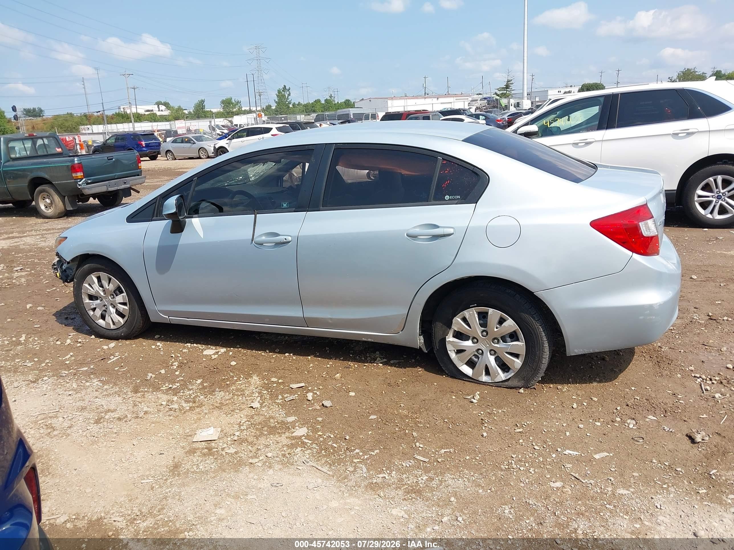 2012 Honda Civic Lx Silver vin: 2HGFB2F56CH559444