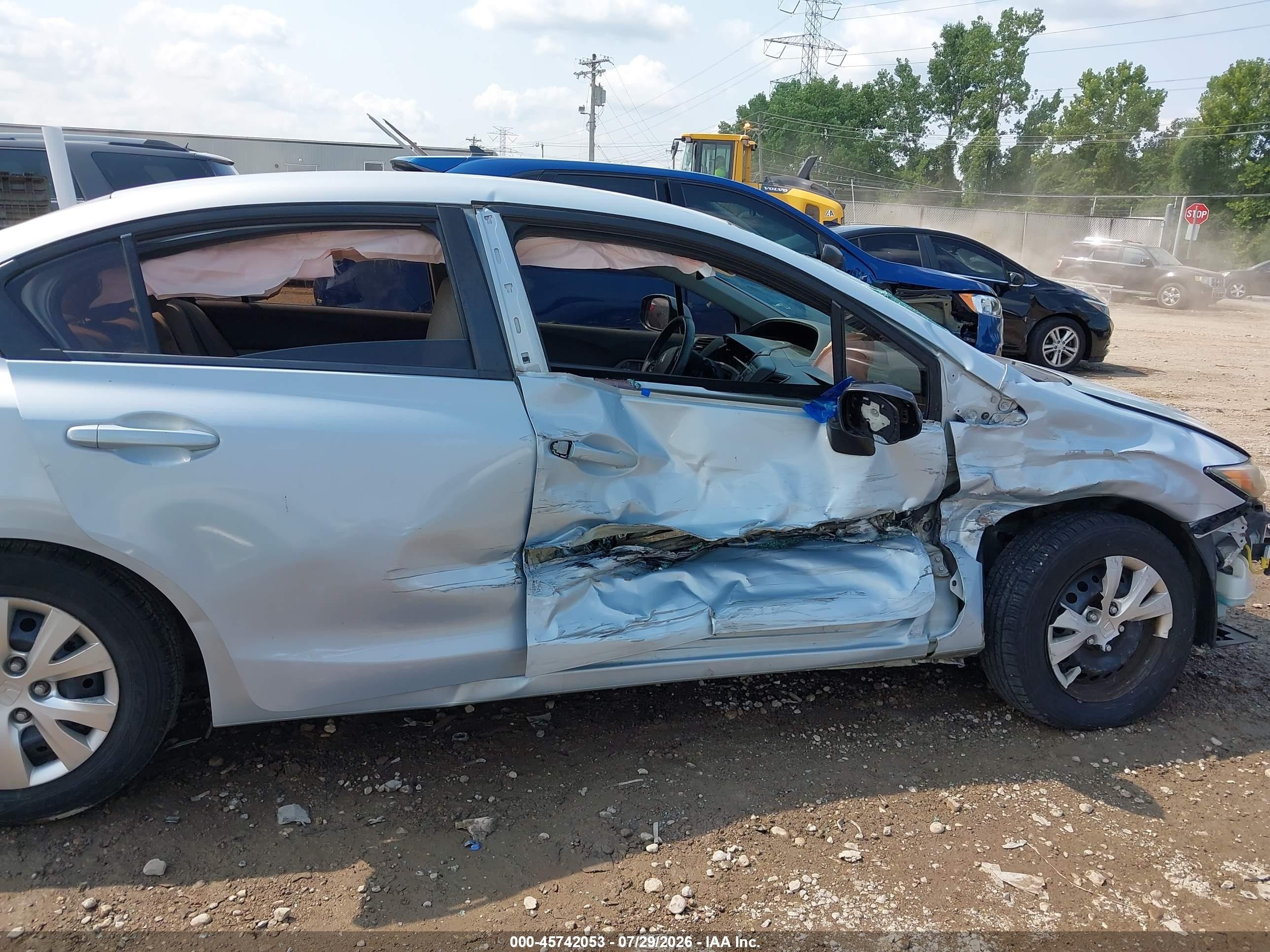 2012 Honda Civic Lx Silver vin: 2HGFB2F56CH559444