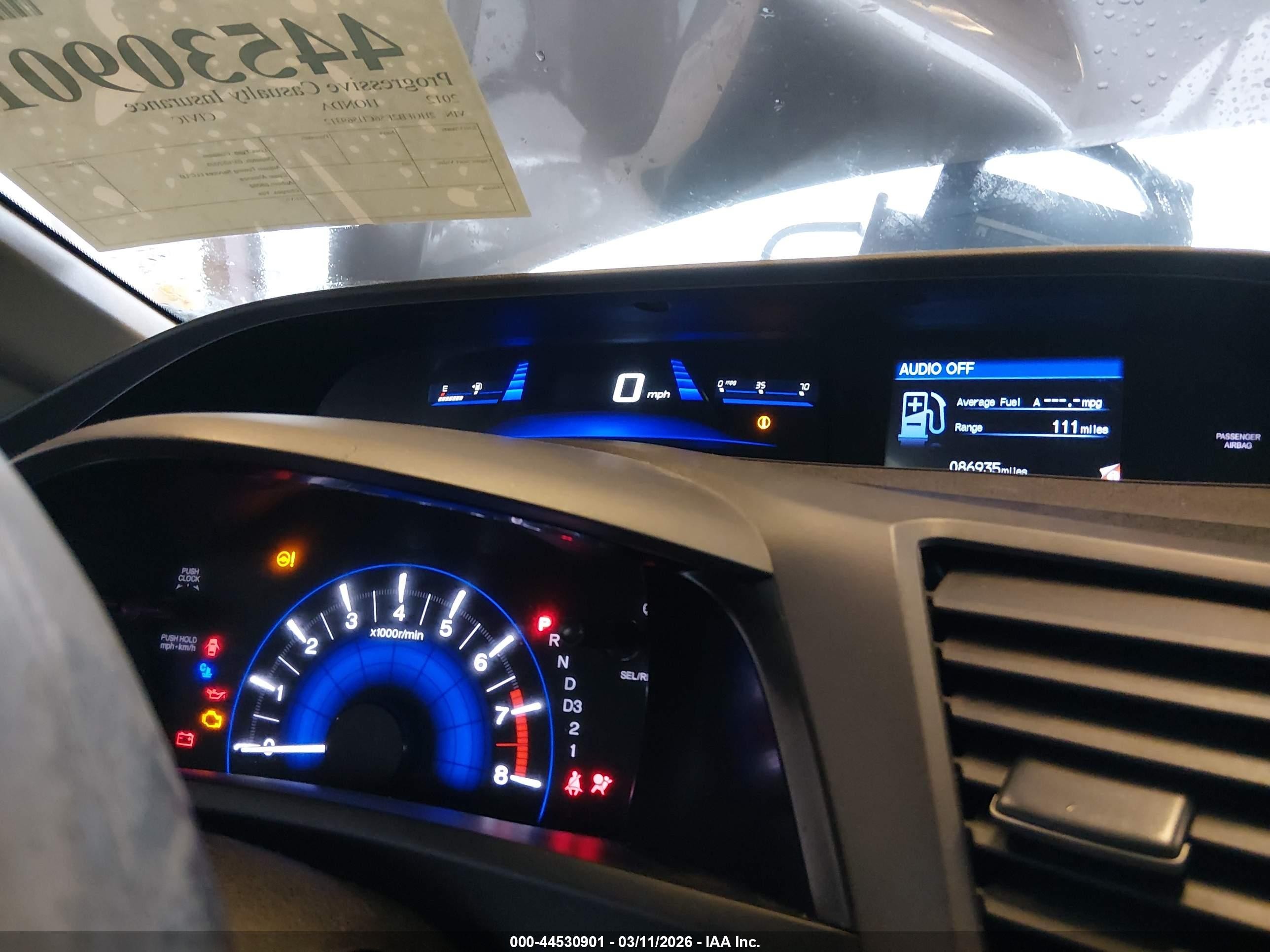 2012 Honda Civic Lx Brown vin: 2HGFB2F56CH569312