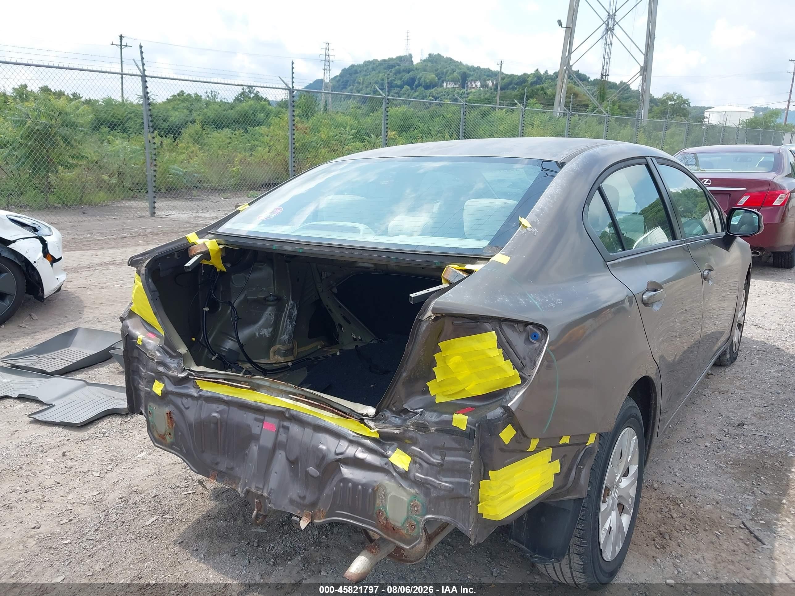 2012 Honda Civic Lx Серый vin: 2HGFB2F56CH578575
