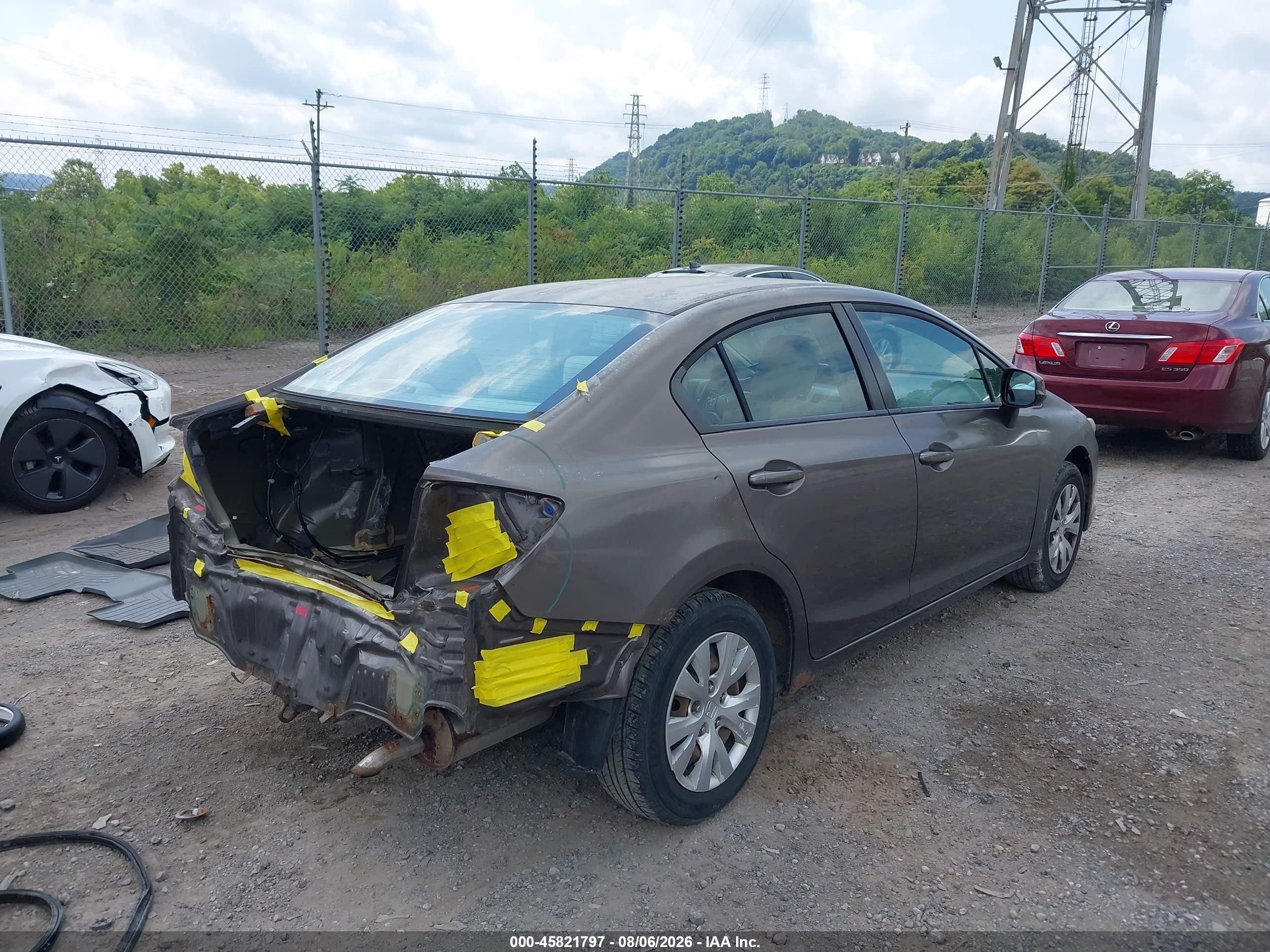 2012 Honda Civic Lx Серый vin: 2HGFB2F56CH578575
