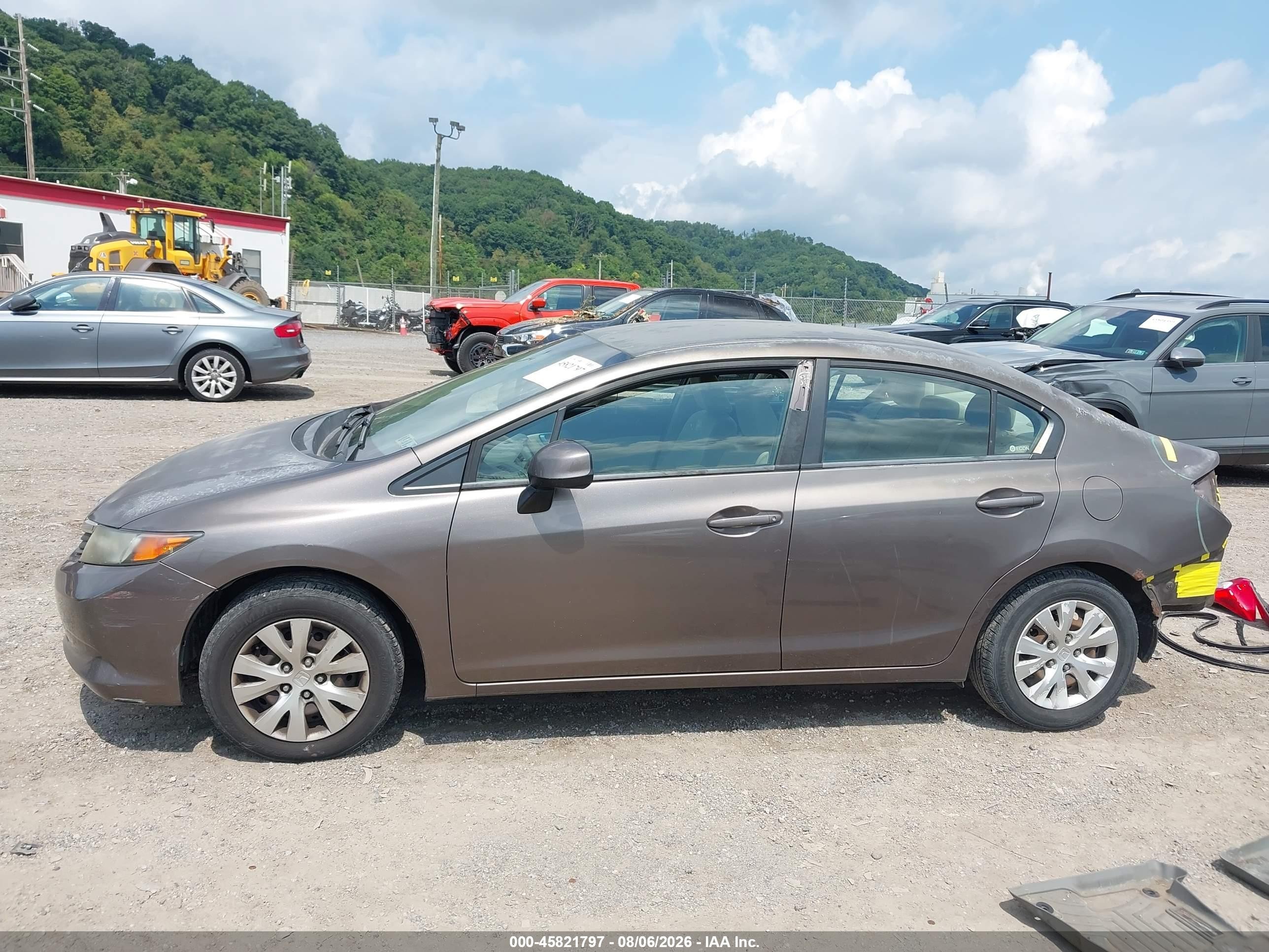 2012 Honda Civic Lx Серый vin: 2HGFB2F56CH578575