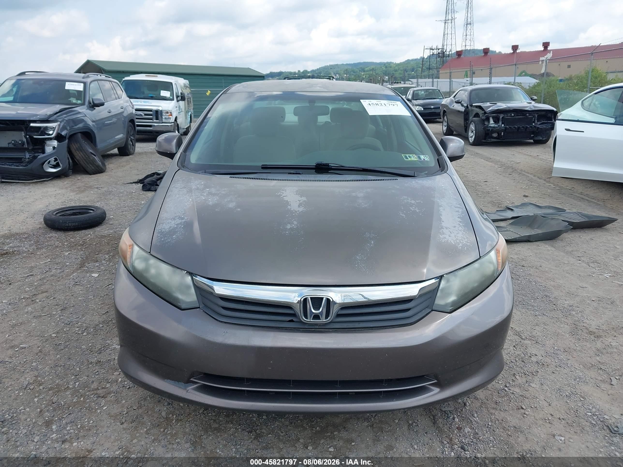 2012 Honda Civic Lx Серый vin: 2HGFB2F56CH578575