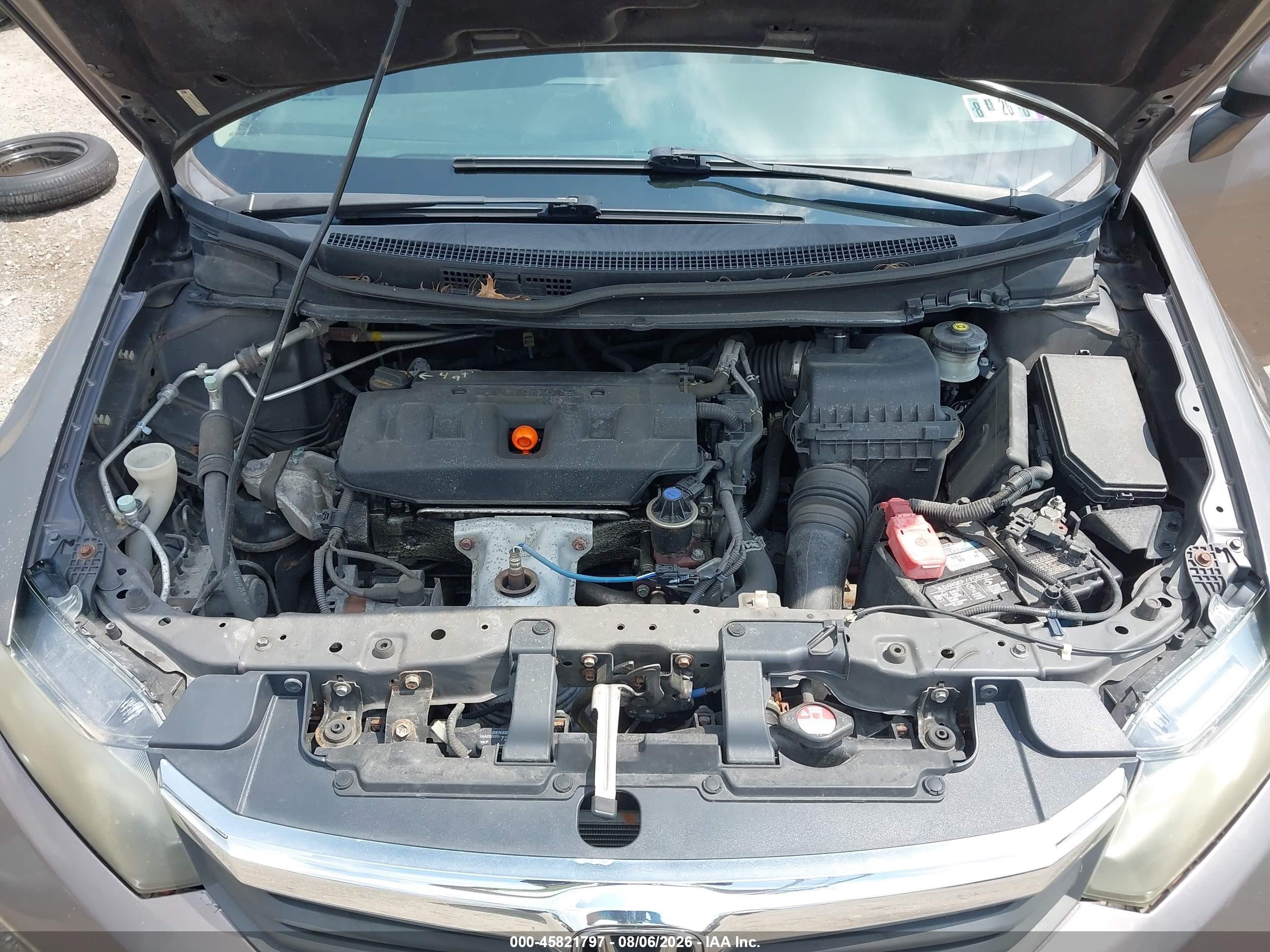 2012 Honda Civic Lx Серый vin: 2HGFB2F56CH578575