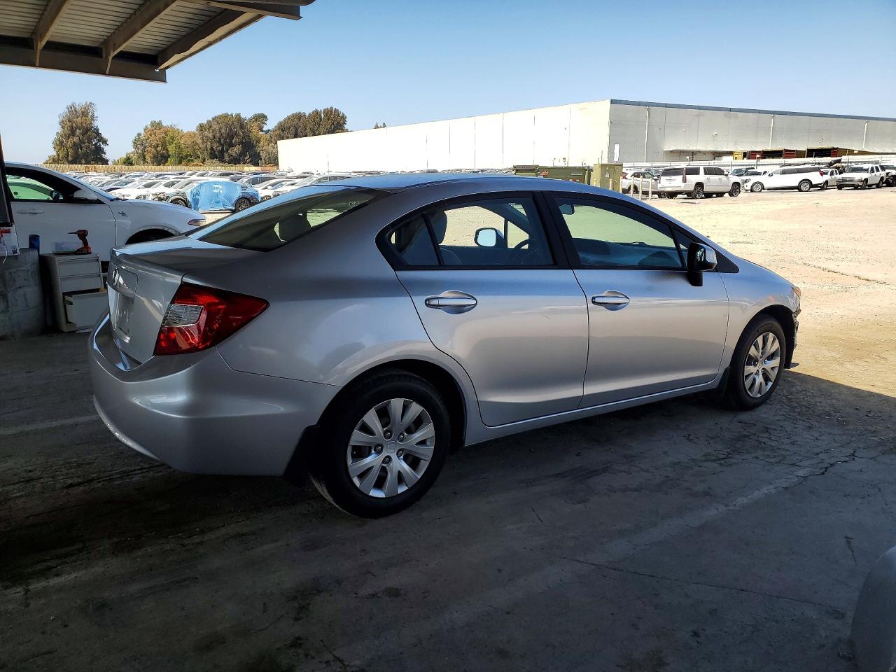 2012 Honda Civic Lx Silver vin: 2HGFB2F56CH578656