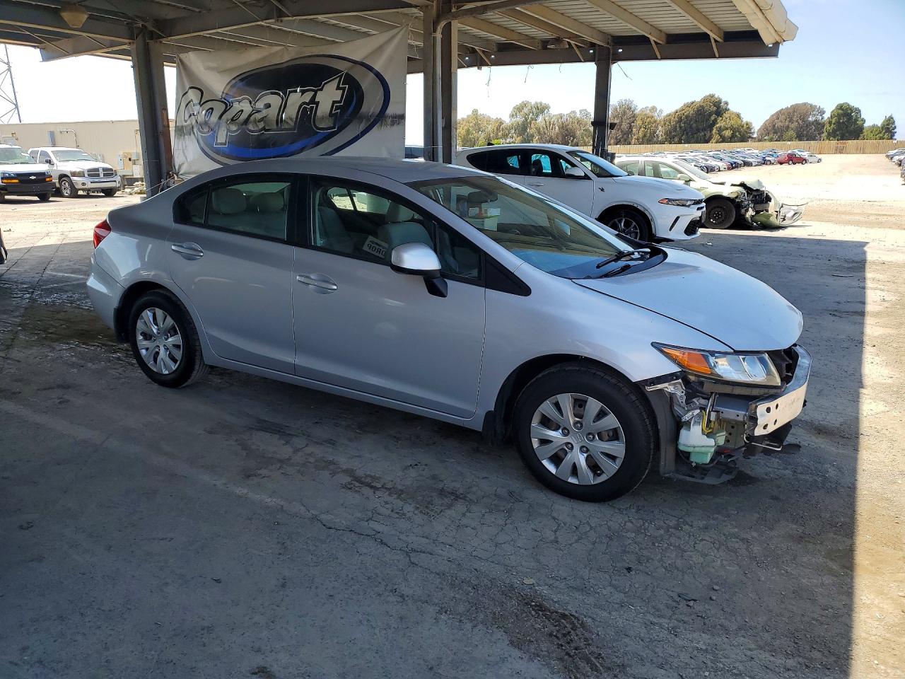 2012 Honda Civic Lx Silver vin: 2HGFB2F56CH578656