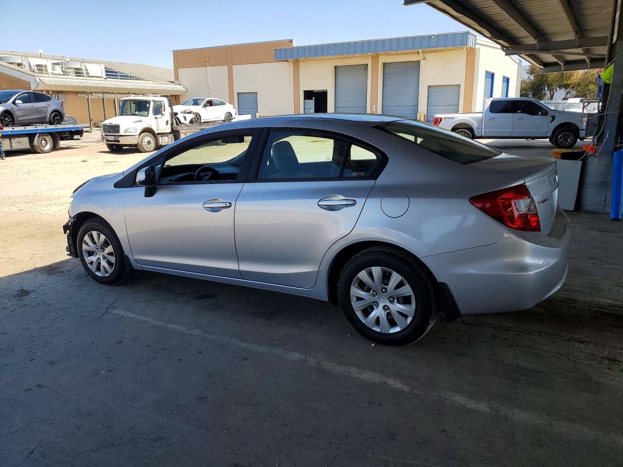2012 Honda Civic Lx Silver vin: 2HGFB2F56CH578656