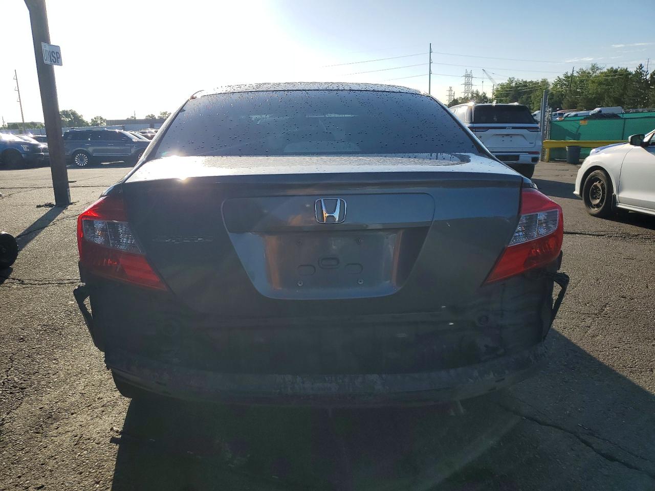 2012 Honda Civic Lx Gray vin: 2HGFB2F56CH579175