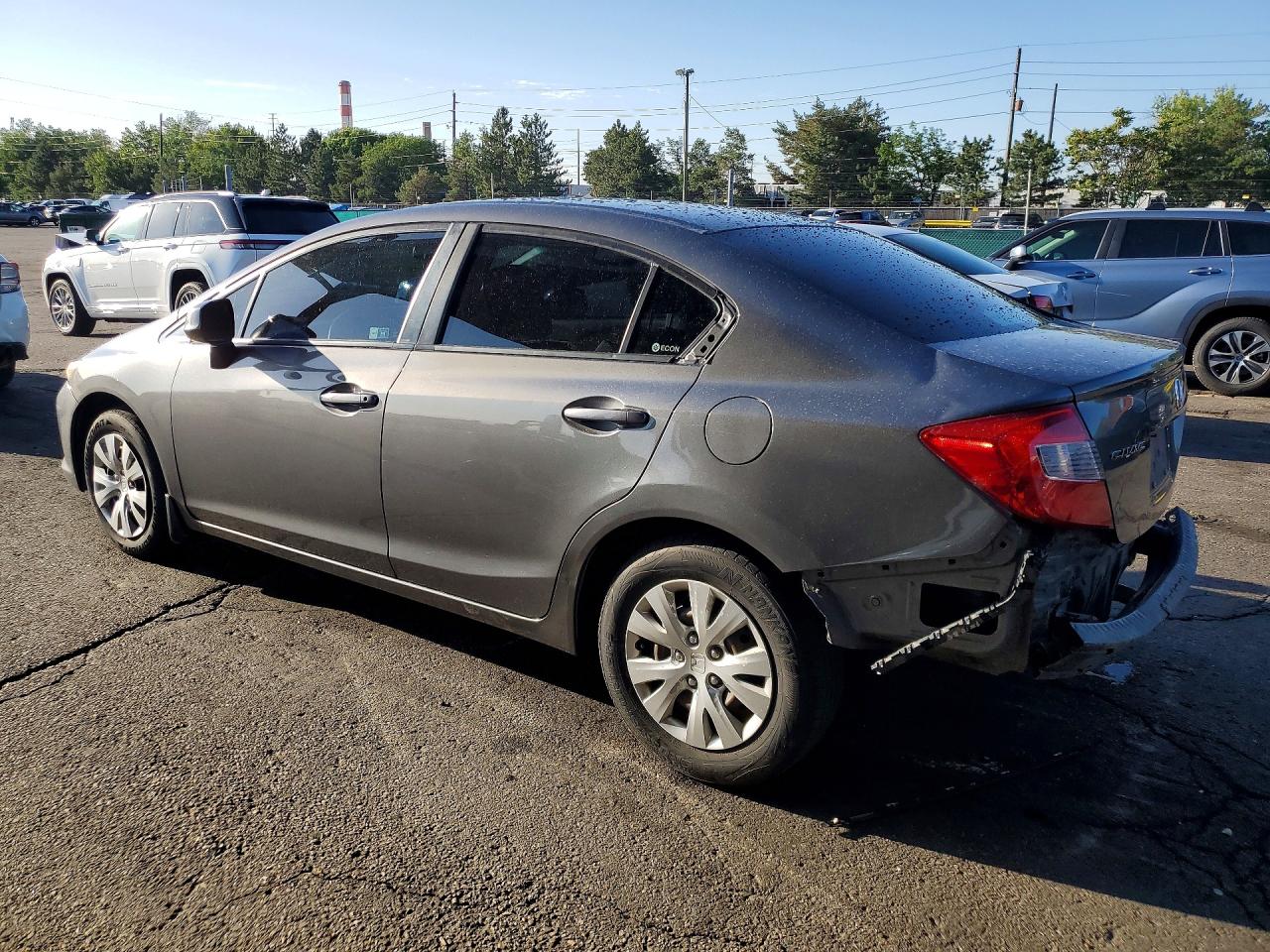 2012 Honda Civic Lx Gray vin: 2HGFB2F56CH579175