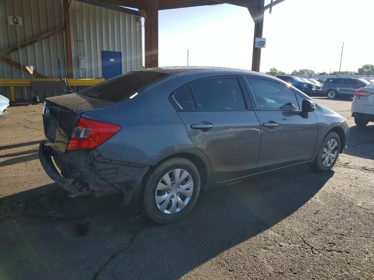 2012 Honda Civic Lx Gray vin: 2HGFB2F56CH579175