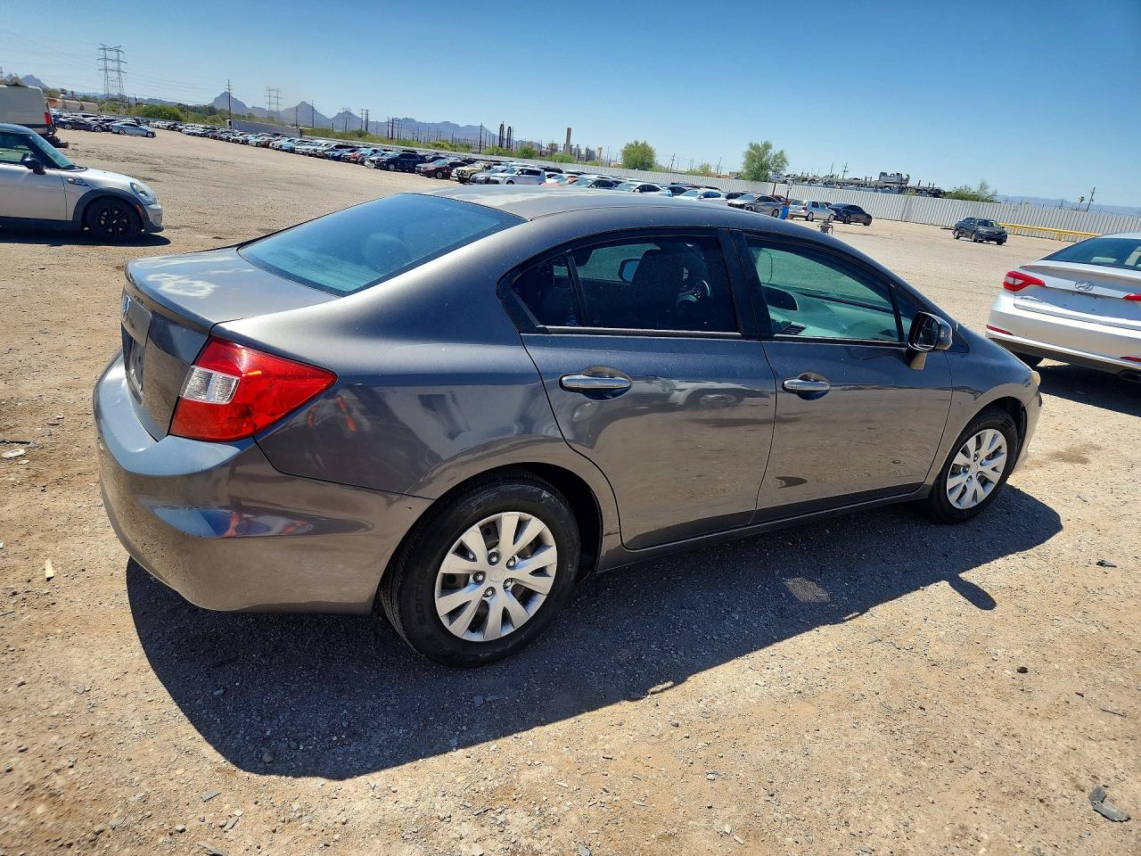 2012 Honda Civic Lx Charcoal vin: 2HGFB2F56CH581721