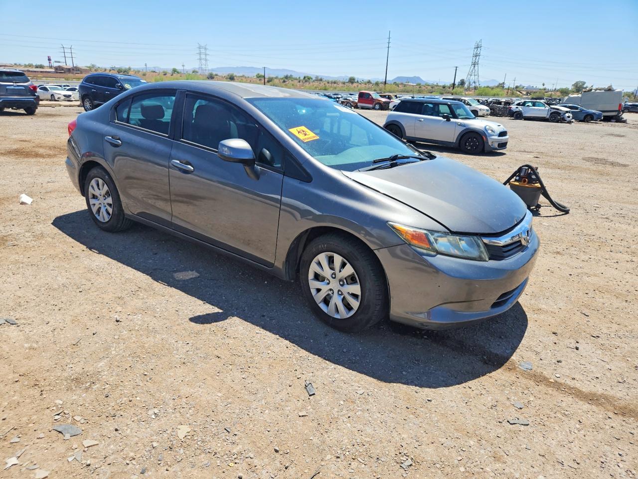 2012 Honda Civic Lx Charcoal vin: 2HGFB2F56CH581721