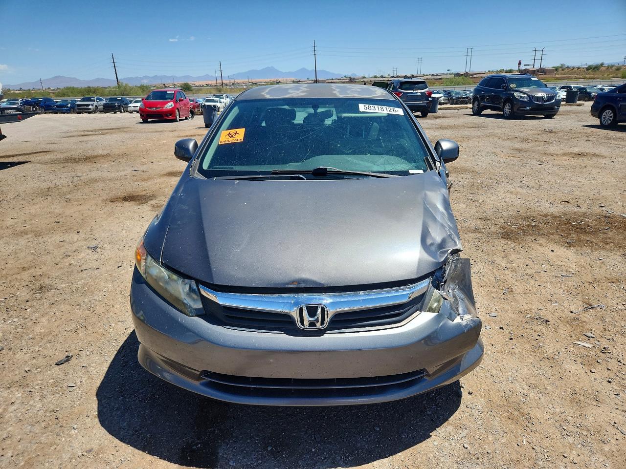 2012 Honda Civic Lx Charcoal vin: 2HGFB2F56CH581721