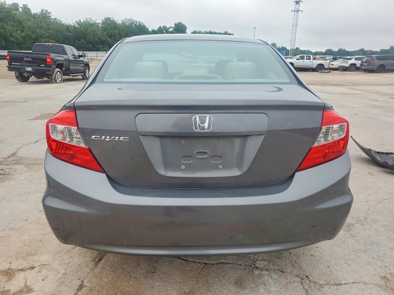 2012 Honda Civic Lx Gray vin: 2HGFB2F56CH583842