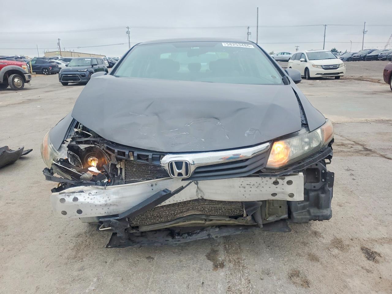 2012 Honda Civic Lx Gray vin: 2HGFB2F56CH583842