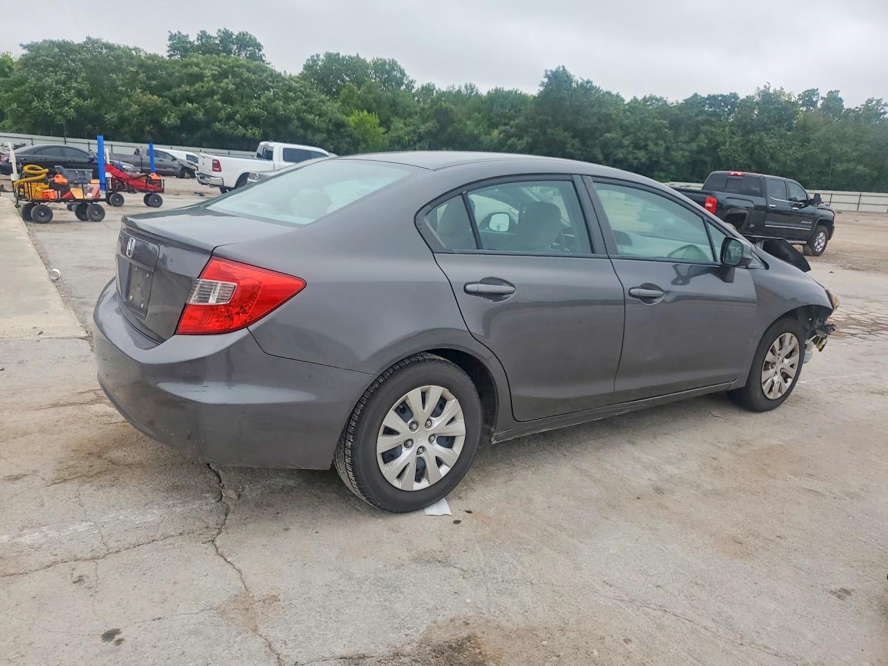 2012 Honda Civic Lx Gray vin: 2HGFB2F56CH583842