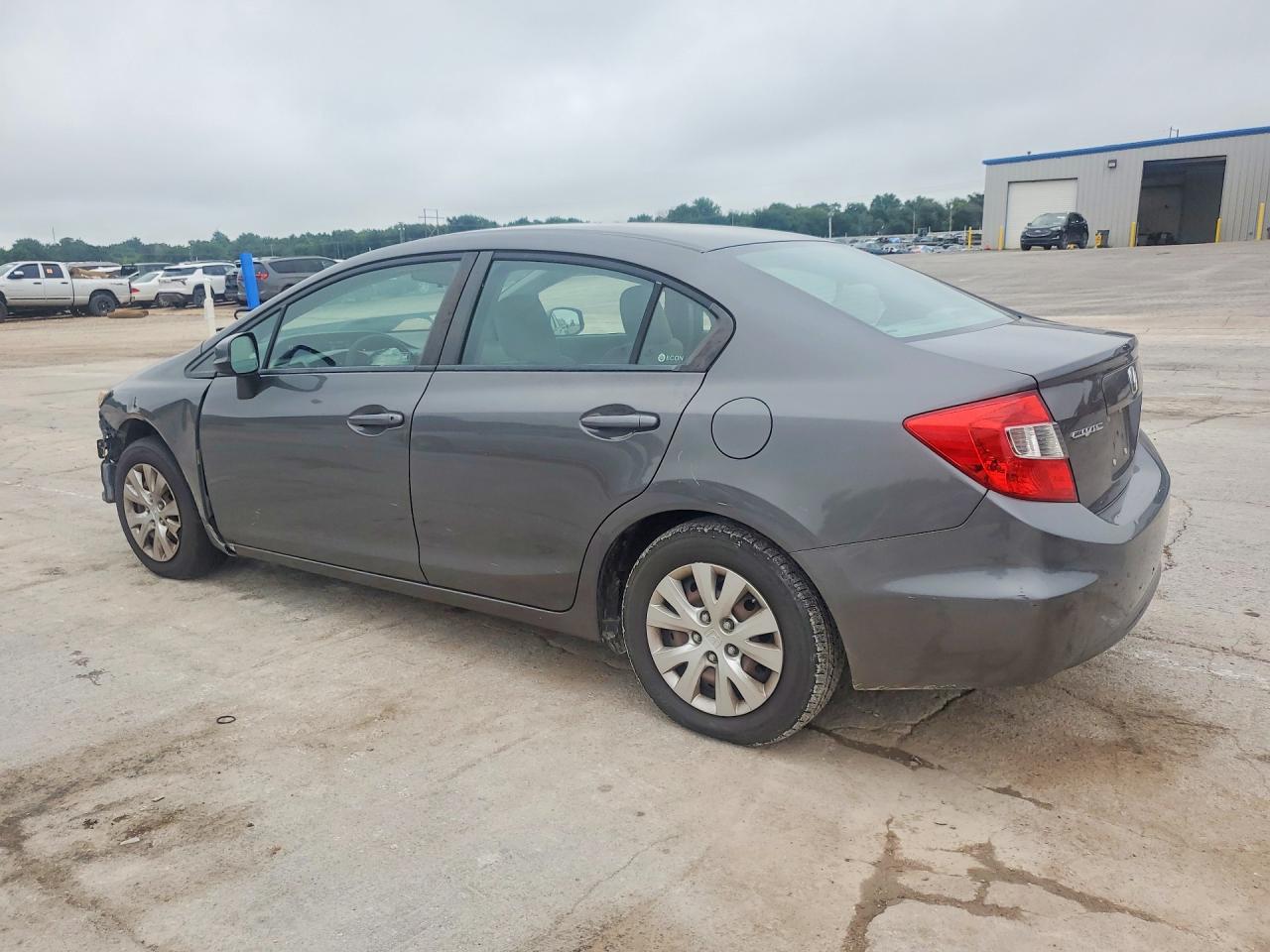 2012 Honda Civic Lx Gray vin: 2HGFB2F56CH583842