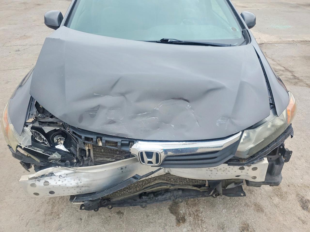 2012 Honda Civic Lx Gray vin: 2HGFB2F56CH583842